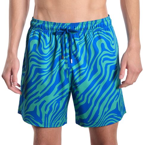 Capelle Miami Men's Premium Compression-Lined Hybrid Shorts - Tropical Swirl-Ocean and Palm in Saudi Arabia
