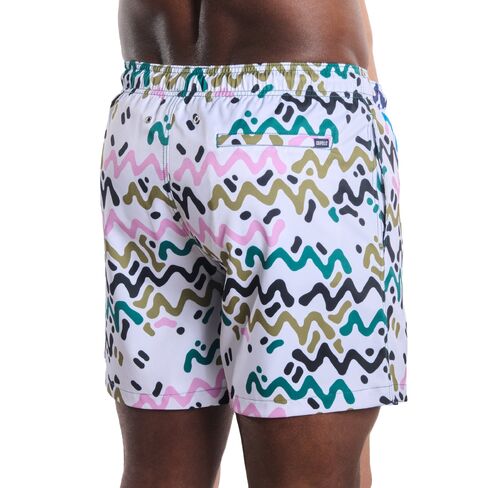 Capelle Miami Men's Premium Compression-Lined Hybrid Shorts - Line Rush-Orchid and Kelp in Saudi Arabia