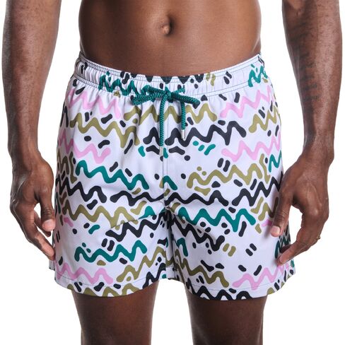Capelle Miami Men's Premium Compression-Lined Hybrid Shorts - Line Rush-Orchid and Kelp in Saudi Arabia
