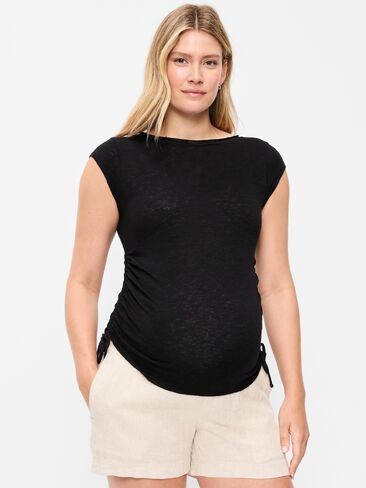 Old Navy Maternity Side-Cinch Jersey Top - Black Jack in Saudi Arabia