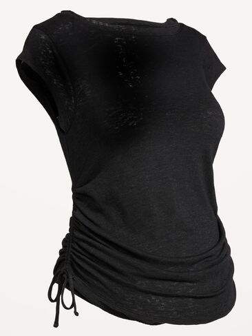 Old Navy Maternity Side-Cinch Jersey Top - Black Jack in Saudi Arabia