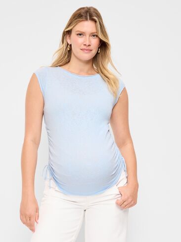 Old Navy Maternity Side-Cinch Jersey Top - Sky Maintenance in Saudi Arabia