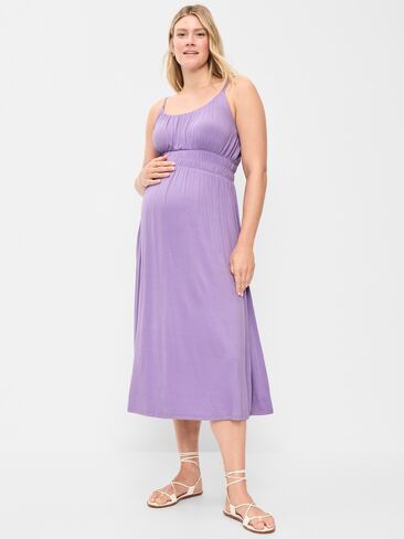 Old Navy Maternity Smocked Fit & Flare Dress - Lilac Shadow in Saudi Arabia