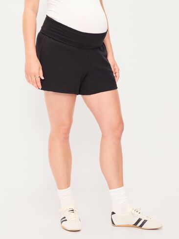 Old Navy Maternity Fleece Pull-On Shorts -- 5-inch inseam - Black Jack in Saudi Arabia