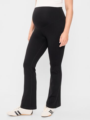 Old Navy Maternity Full-Panel StudioSmooth Flare Leggings - Black Jack in Saudi Arabia