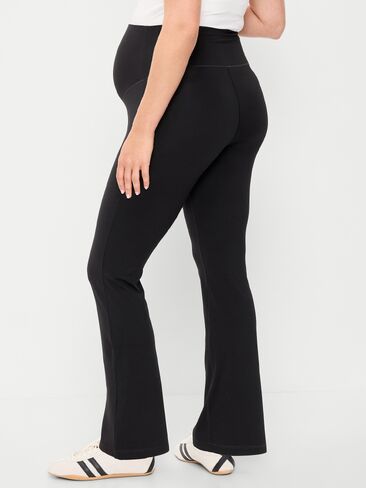 Old Navy Maternity Full-Panel StudioSmooth Flare Leggings - Black Jack in Saudi Arabia