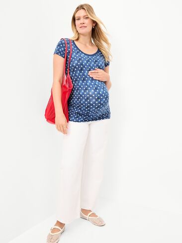 Old Navy Maternity Scoop-Neck T-Shirt - Stars in Saudi Arabia