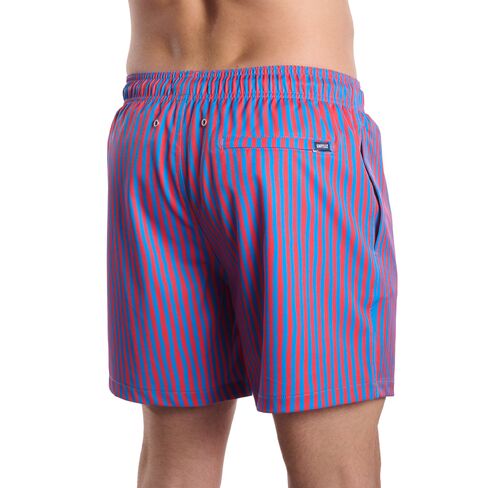 Capelle Miami Marina Pinstripe, Blaze and Tide Hybrid Short, Compression Lined Swim and Resort Trunk in Kuwait