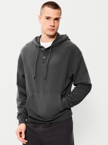Old Navy French Terry Pullover Hoodie - Gray in Saudi Arabia