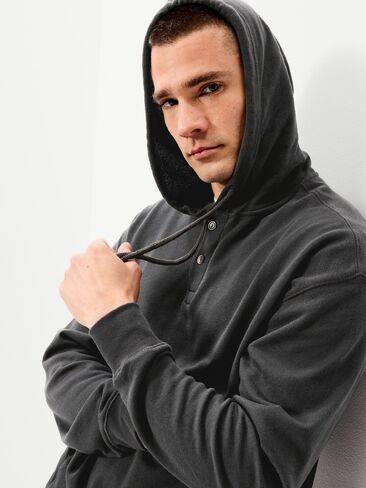 Old Navy French Terry Pullover Hoodie - Gray in Saudi Arabia