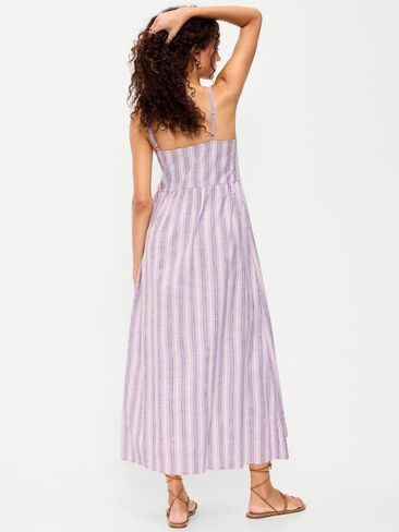 Old Navy Sleeveless Beaded Boho Maxi Dress - Purple Stripe in Saudi Arabia