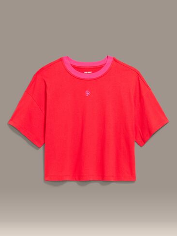 Old Navy Old Navy x Christopher John Rogers Crop T-Shirt - Red Aloud in Saudi Arabia