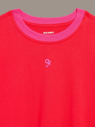 Old Navy Old Navy x Christopher John Rogers Crop T-Shirt - Red Aloud in Saudi Arabia