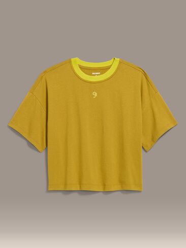Old Navy Old Navy x Christopher John Rogers Crop T-Shirt - GOLDEN OLIVE in Saudi Arabia