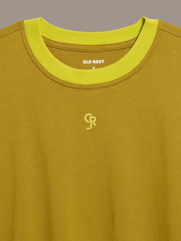 Old Navy Old Navy x Christopher John Rogers Crop T-Shirt - GOLDEN OLIVE in Saudi Arabia