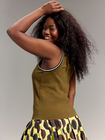 Old Navy Old Navy x Christopher John Rogers Tank Top - Dark Lichen in Saudi Arabia