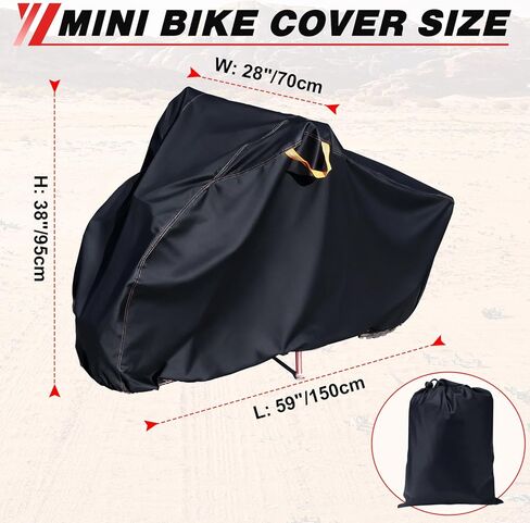 غطاء دراجة صغير، غطاء دراجة صغير مقاوم للماء في الهواء الطلق لـ Coleman CT100U CC100X B100 Baja Doodle Bug DB30 Motovox MBX10 MBX11 GMB100 أجزاء دراجة صغيرة مع أبازيم مقاومة للرياح (S) in Saudi Arabia