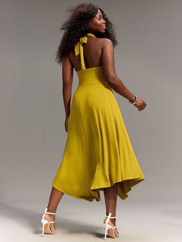 Old Navy Old Navy x Christopher John Rogers Halter Maxi Dress - Golden Olive in Saudi Arabia