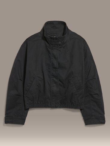 Old Navy Old Navy x Christopher John Rogers Mock-Neck Bomber Jacket - Washed Black in Saudi Arabia