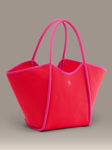 Old Navy Old Navy x Christopher John Rogers Large Canvas Tote Bag - Red Aloud in Saudi Arabia