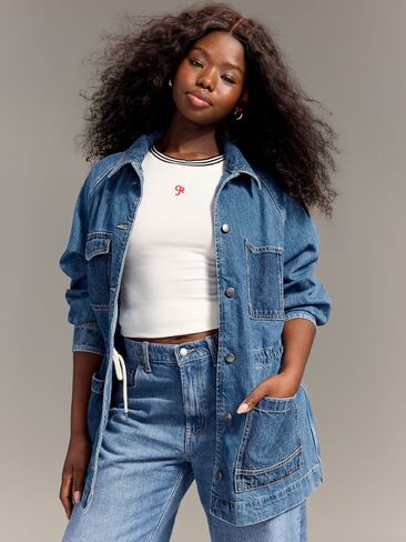 سترة Old Navy Old Navy x كريستوفر جون روجرز Chore Utility Jean - غسيل متوسط in Saudi Arabia