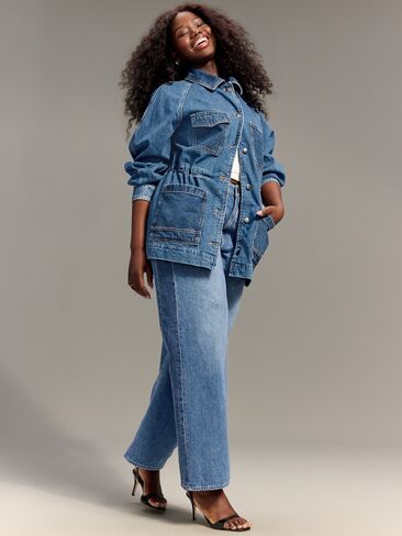 سترة Old Navy Old Navy x كريستوفر جون روجرز Chore Utility Jean - غسيل متوسط in Saudi Arabia