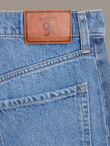 Old Navy Old Navy x Christopher John Rogers Mid-Rise Side Stripe Baggy Wide-Leg Jeans - Medium Wash in Saudi Arabia