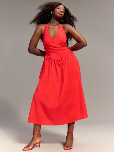 Old Navy Old Navy x Christopher John Rogers Halter Drop-Waist Dress - Red Aloud in Saudi Arabia