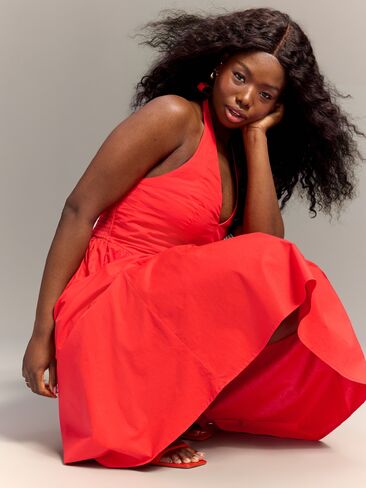 Old Navy Old Navy x Christopher John Rogers Halter Drop-Waist Dress - Red Aloud in Saudi Arabia