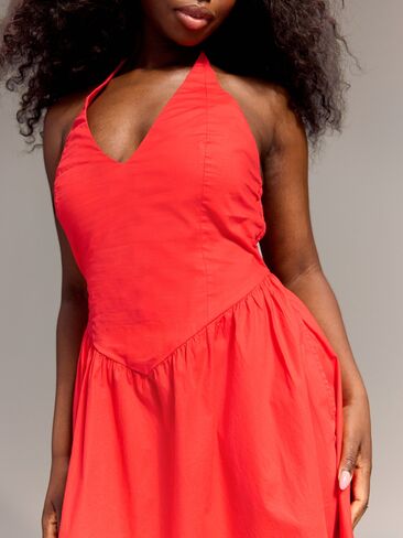 Old Navy Old Navy x Christopher John Rogers Halter Drop-Waist Dress - Red Aloud in Saudi Arabia