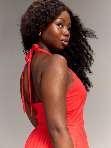 Old Navy Old Navy x Christopher John Rogers Halter Drop-Waist Dress - Red Aloud in Saudi Arabia