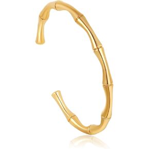 Four Leaf Clover Letter Bangle Bracelet for Women 18K Gold Plated Bangle Bracelet Silver Gold Bangle Bracelet with Cubic Zirconia Buckled Cuff Bold Bracelet