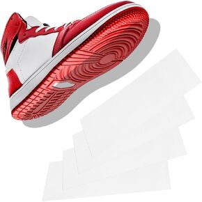 Shoe Sole Protectors for Sneakers,Strong Self-Adhesive Non-Slip Anti-Wear Sole Sticker for Shoes,Sole Shields Red Bottom Protectors for High Heels,14.2 x 5.2 Inches 4 Pcs Clear