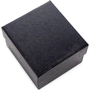 DALIweigo 1 Pcs Dark Black Watch Storage Box Single Grid Wristwatch Case Square Wrist Watch Box for Valentine Men Women