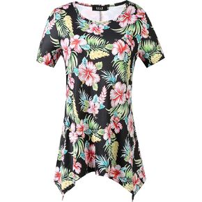 تي شيرت نسائي من SSLR مطبوع برقبة دائرية وأكمام قصيرة للنساء in Kuwait