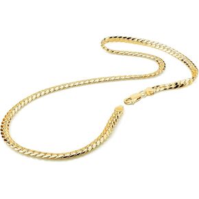 H&Beautimer Classic Men 925 Sterling Silver Flat Snake Chain Necklace Fashion Golden 6mm-18 20" 22" 24 "26 "Curb Cuban Link choker Boys Jewelry Gift