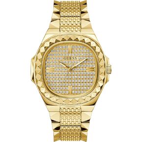 GUESS Men's 42mm Watch - Gold Tone Bracelet Champagne Dial Gold Tone Case
