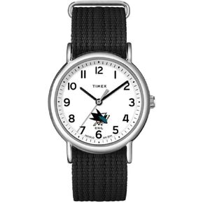 Timex Unisex Weekender 38mm Watch - San Jose Sharks with Slip-Thru Single Layer Strap