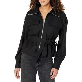 Calvin Klein Women's Pockets Casual Zip Front Belted Jacket in Saudi Arabia