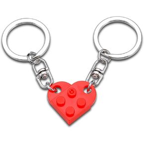 Matching Couples Stuff Boyfriend Gifts for Him Her Best Friend Girlfriend Valentines Day Christmas Gifts for Husband Anniversary Birthday Wedding Red Heart Bricks Keychain for Women Men in Kuwait