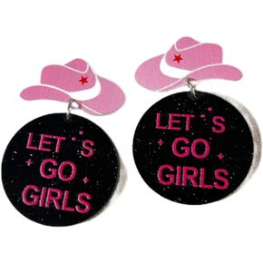 Cute Glitter HOWDY Acrylic Western Cowgirl Cowboy Drop Dangle Lightweight Earrings Country Concert Rodeo Disco Party Boho Southern Jewelry for Women Girls