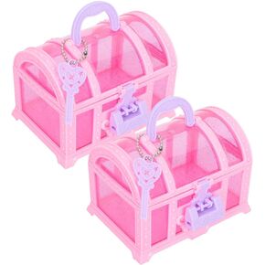 Treasure Chest Box Princess Decor: 2pcs Plastic Treasure Trinket Chest Girl Jewelry Girls Jewelry Suitcase Jewelry Organizer Cosmetic Organizer