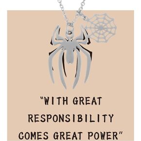 Kivosliviz Spider Man Necklace for Girls Women Spiderman Inspired Gifts Spider Pendant Chain Spider-Man Necklace