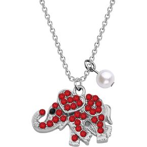 CENWA Sorority Jewelry Red Elephant Necklace Gift Greek Sorority Gift