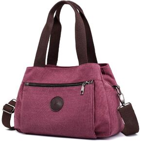 Hobo Handbags Canvas Crossbody Bag for Women Multi Compartment Tote Purse Bags