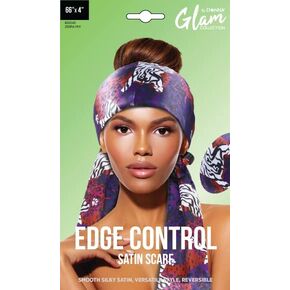 DONNA EDGE CONTROL Satin Head Scarf 66"x4" Head Scarf for Women Silk Scarf, Silk Hair Wrap for Sleeping