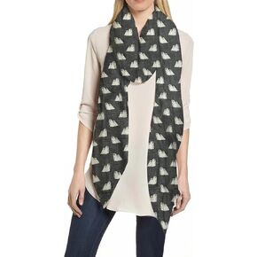 Lina & Lily Maltese Dog Print Women's Scarf Shawl Wrap Lightweight
