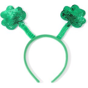 Zoestar St Patrick's Day Headband Irish Day Headband Shamrock Clover Headpiece Green Hair Accessories for Women and Girls