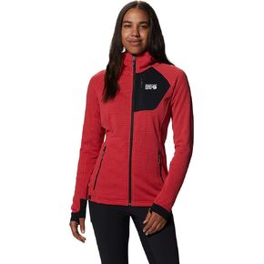 Mountain Hardwear Women's Polartec Power Grid Full Zip Hoody for Climbing, Hiking, and Camping | Breathable and Insulated