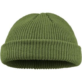Clakllie Trawler Beanie Watch Hat Knit Cuffed Skullcap Roll-up Edge Stocking Hats Rolled Cuff Knitted Hat Ski Cap